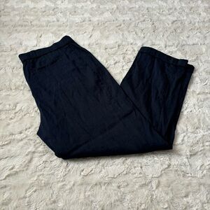 J. Jill Women's Size Large Blue Linen Stretch Pull On Pants